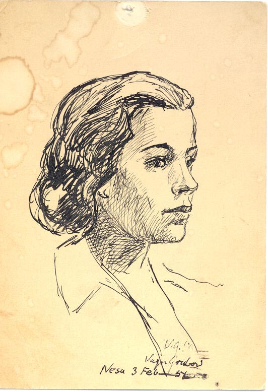 Portrait sketch of Mary